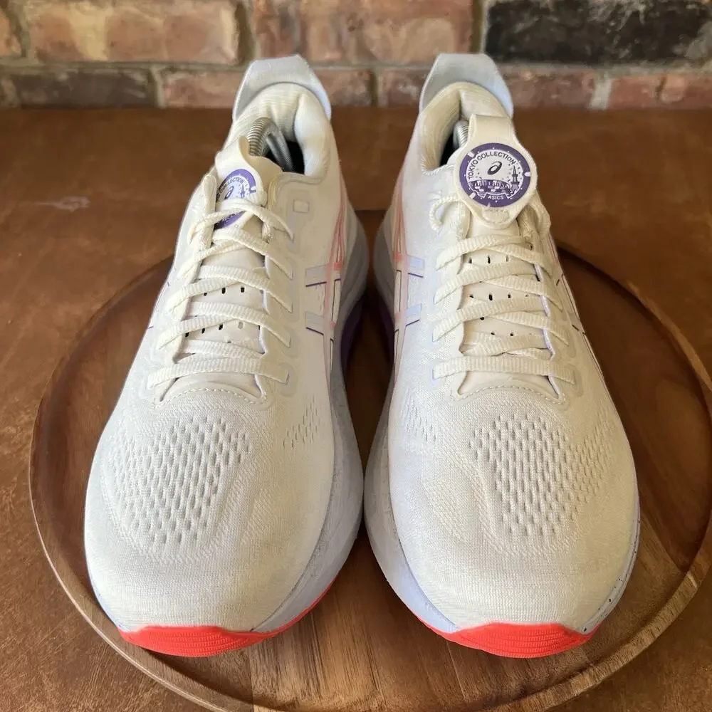 ASICS GEL-Kayano 32 Supportive Mens 11 Cream Purple Tokyo Running Shoes Sneakers - Picture 9 of 16